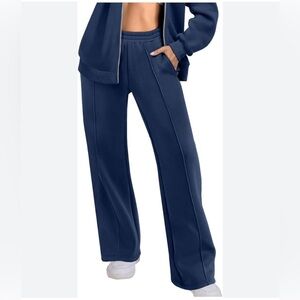 Free People FP Movement Soft-stream Navy Blue Sweatpants NWOT Size Medium Cotton